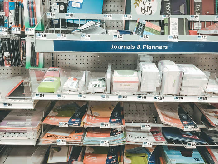 ... and office supplies had their own aisle as well.