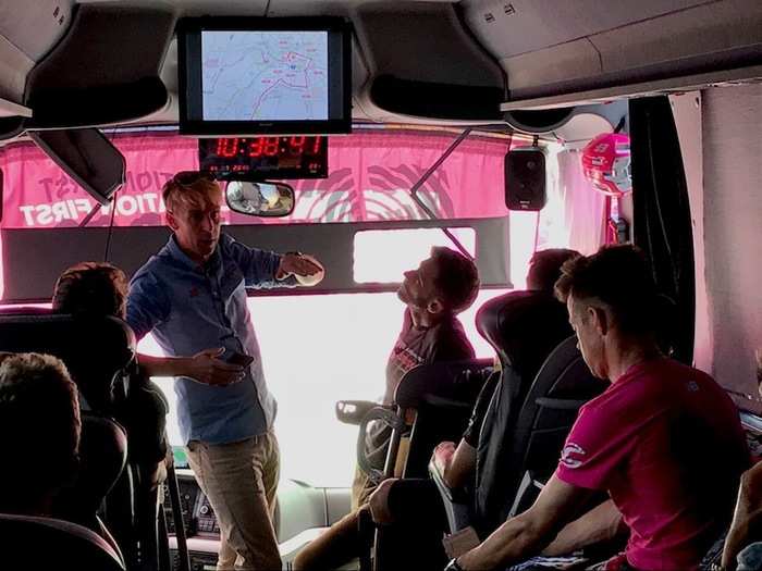 What goes on inside a Tour de France bus during those closed-door meetings