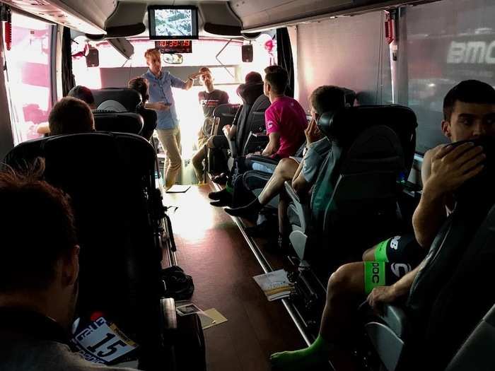 What goes on inside a Tour de France bus during those closed-door meetings