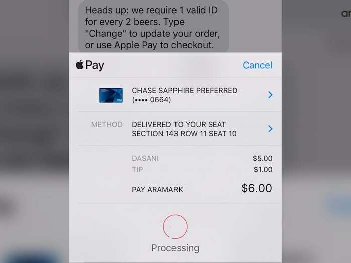 You pay with Apple Pay, and the system already knows which seat you