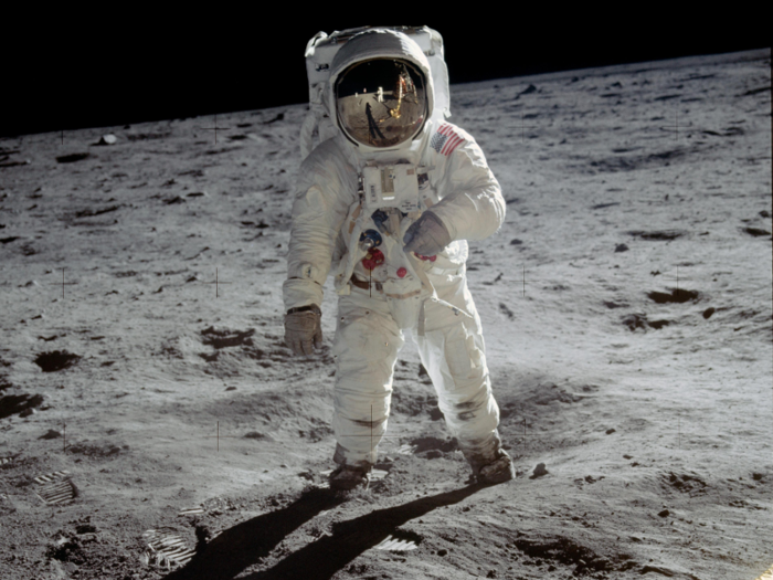 Aldrin called the moonscape a scene of "magnificent desolation."