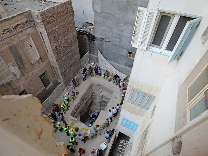 When archaeologists first tried to pry open the sarcophagus, they were repelled by a disgusting smell.