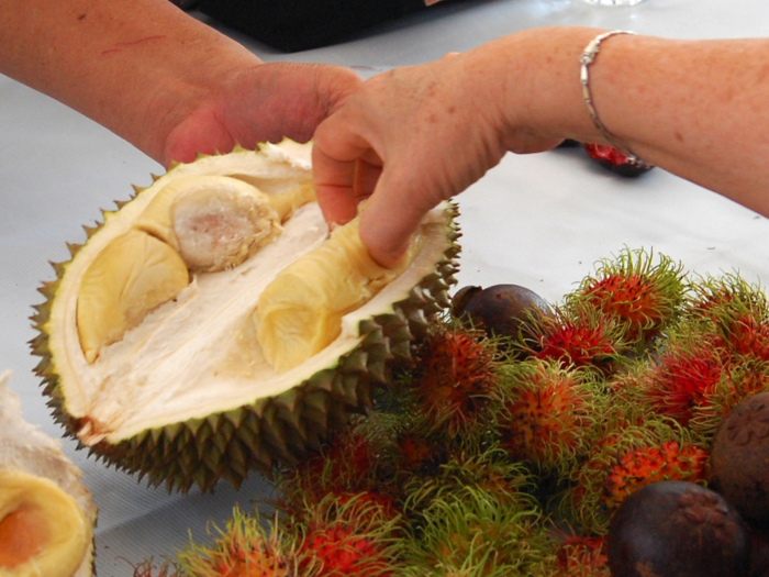 Durian has an incredibly pungent taste and smell that many outsiders can