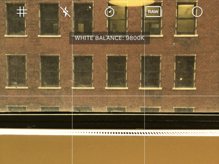 The white balance can be adjusted as well, bypassing the automatic white balance that your phone