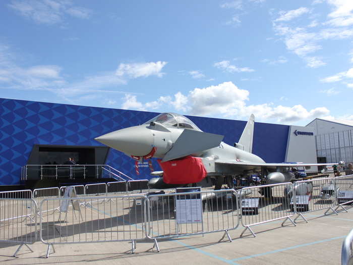 Military aircraft at the show included the Eurofighter Typhoon and...