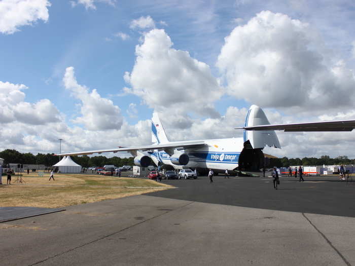 There was also a section of the show dedicated to cargo planes. The big hitters in this section are the Antonov AN124 and...