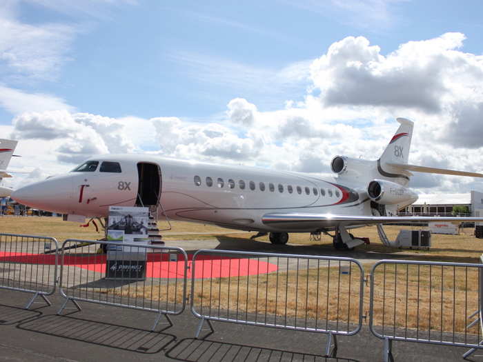 French jet maker Dassault brought two versions of its iconic tri-motor private jets to Farnborough — the 8X and the 900LX.