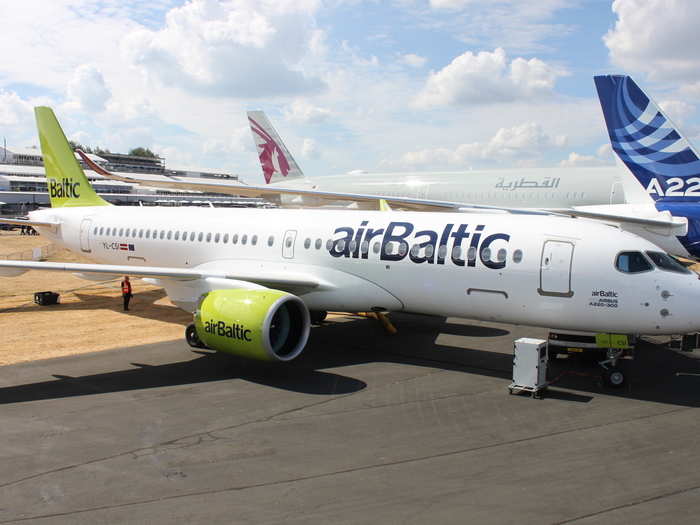 ...Two A220-300s. The plane that, until a couple of weeks ago, was called the Bombardier CS300. One of the A220-300s came from Lativan carrier AirBaltic...