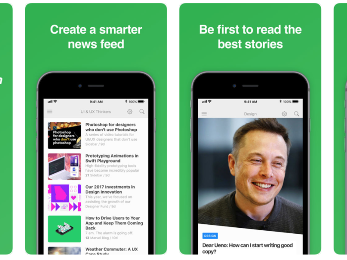 Feedly, an app for organizing blogs, publications, YouTube channels, and other sources of news you like