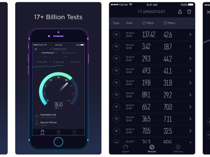 Speedtest by Ookla, an app that can test your internet connection speed and consistency