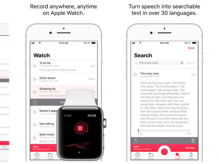 Just Press Record, an app for recording and transcribing audio into text