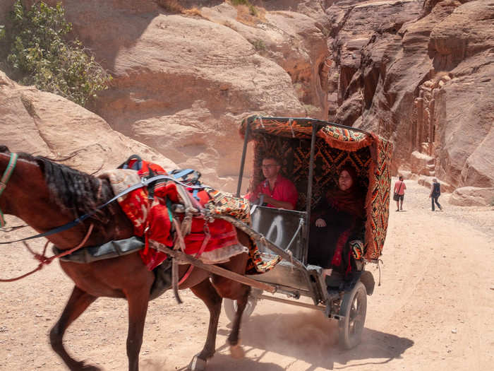 As I started the long walk back up the Siq, I was nearly clipped by a horse carriage. Seriously, you have to watch out. They really don