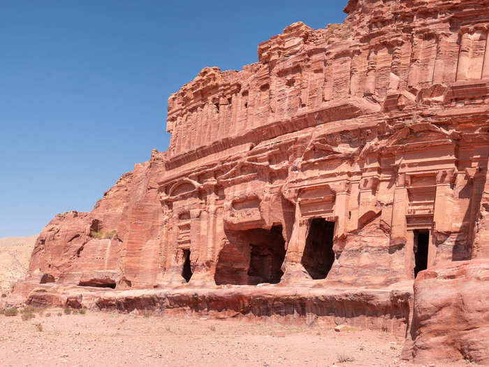 The last major structure that I got to see was the Silk Tomb. The sandstone of the tomb is some of the richest-colored in the site.