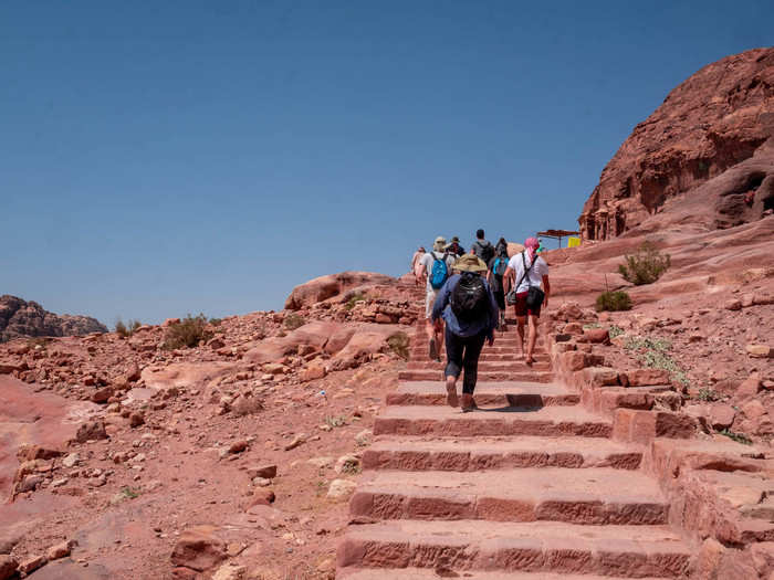 With only an hour or so until we had to leave, I ran up the steps to the Royal Tombs. In the heat, it was quite a workout.