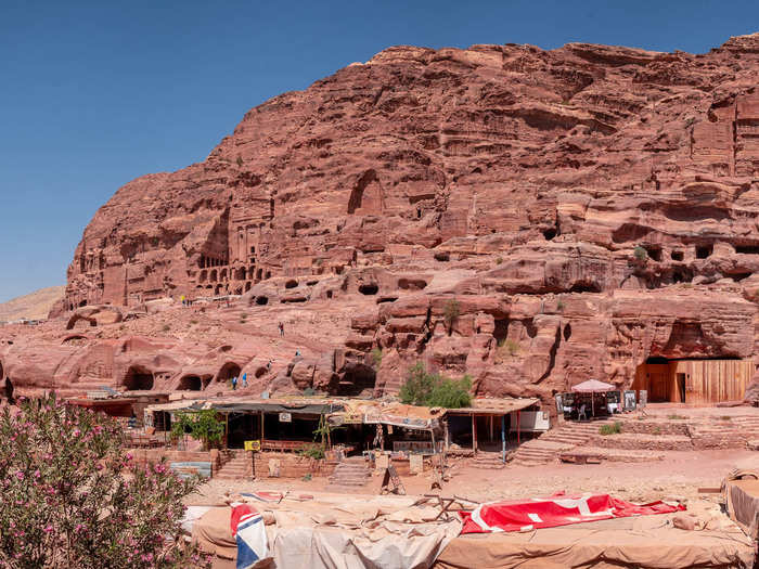 One of the most magnificent structures in Petra is the Royal Tombs. Located up a series of staircases, the Royal Tombs have richly decorated colonnades on both sides.