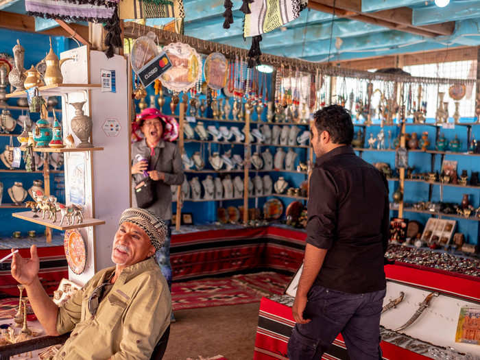 There are lots of souvenirs to check out in the shop. Or you could just enjoy the respite from the hot sun.