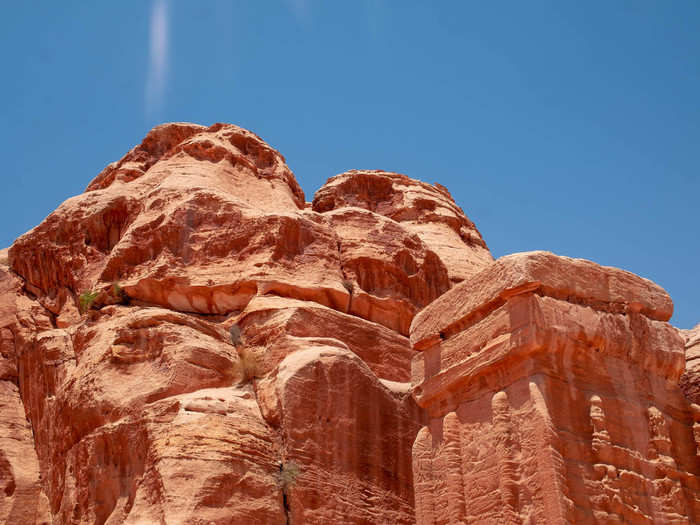 Along the Bab Al Siq are three massive "Djinn" blocks, which are square monuments carved out of solid sandstone. Little is known about why they exist.