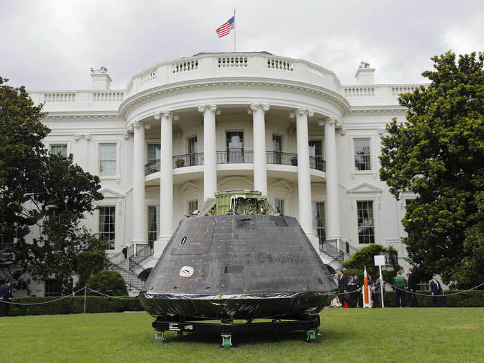 An Orion crew module, part of NASA