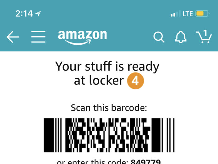 I decided to use the Amazon app instead. When you arrive, you press the "I