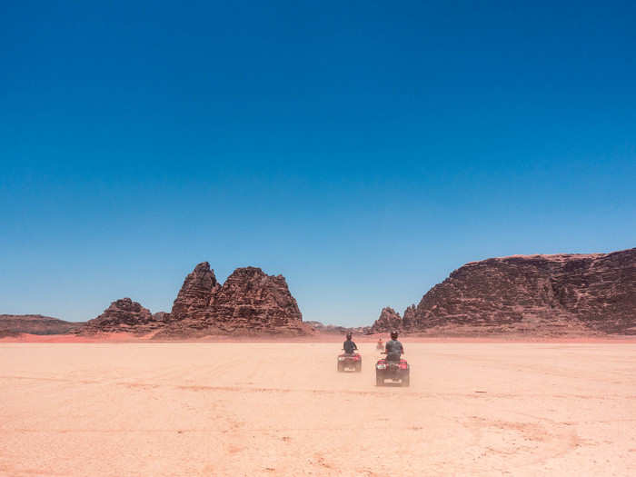 Unfortunately, we ran out of time. We had to jet back on the ATVs to our tour bus for the long ride back to Israel. Don