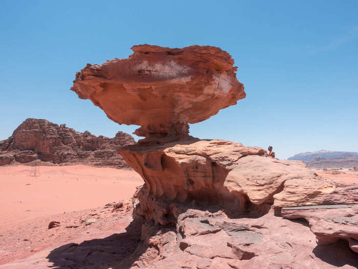 Our guide took us to this interesting rock formation. There are all kinds of natural sculptures spread throughout the desert, all shaped by blowing sand and winter floods. You could probably spend months exploring each one.