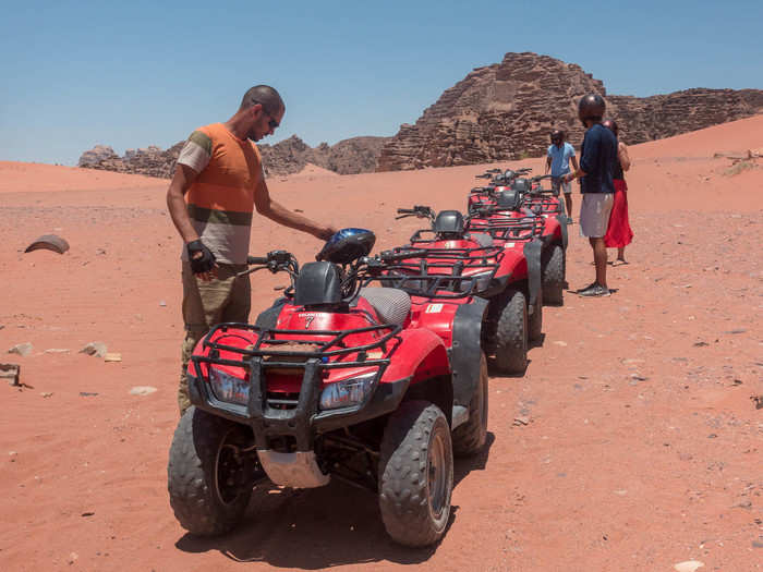 After heading back to camp, I found out we could rent out ATVs for a short tour of another part of the desert. Not feeling like I