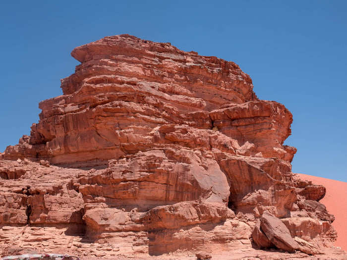 After a bit more driving around we came to this massive mesa. Along the side was a large sand dune with the finest sand I had seen yet.