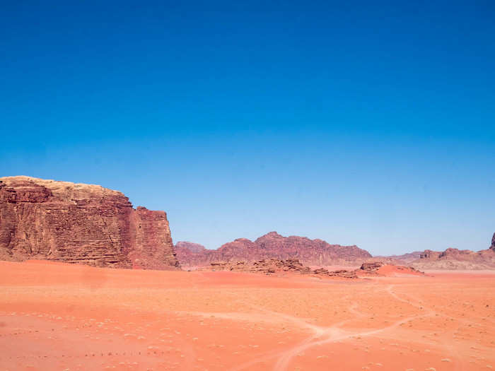 Human existence in Wadi Rum dates back more than 12,000 years. It is one of the migratory routes humans took out of Africa. There are more than 20,000 petroglyphs and inscriptions along the rock formations in Wadi Rum. Unfortunately, there was no time to explore them.