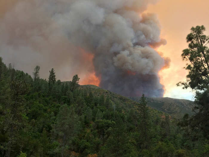 Many of the areas where the fire is raging are inaccessible by road, making the firefighters