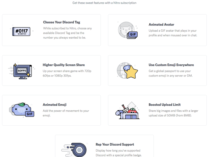 Discord has a premium subscription feature, called Nitro, that gives some additional benefits.