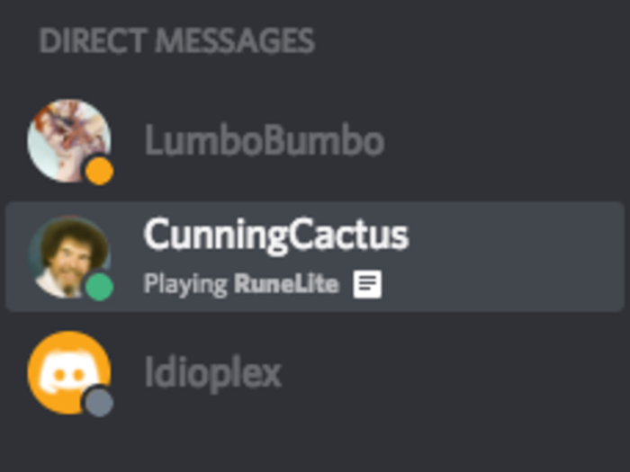 Discord displays which games your friends are playing underneath their names.