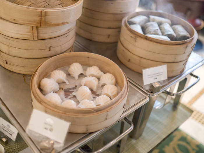 But, this being Hong Kong, the real gem of the spread is the dim sum. There were all the classic dim sum favorites from sticky rice to har gow dumplings.