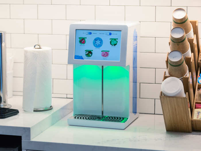 Included among that is a tabletop version of the Bevi water machine, which serves different flavors of sparkling and still water. "I always want to pilot everything," Hobbs said.