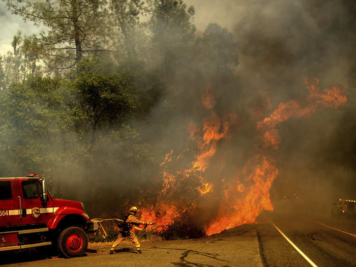 The fire already has claimed 15 structures as of Thursday night, and has caused burn injuries to both civilians and firefighters.