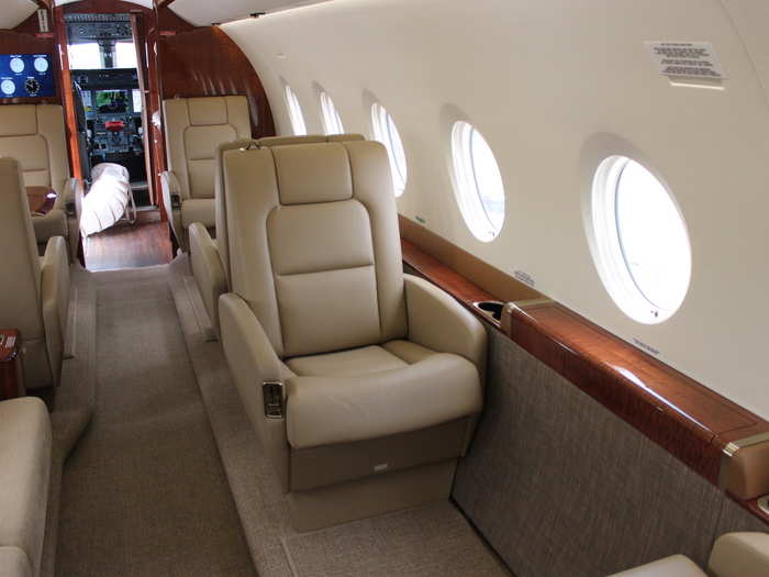 The cabin is also equipped with Gulfstream