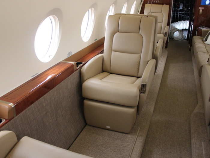 The seats themselves are plush and comfortable. Gulfstream takes their seats and interior fittings very seriously. In fact, the last time I was at their factory, the interior shop was by far the most secretive part of the entire facility.