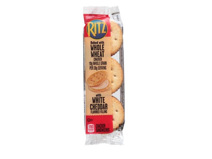 Ritz Whole Wheat Cracker Sandwiches with White Cheddar Cheese