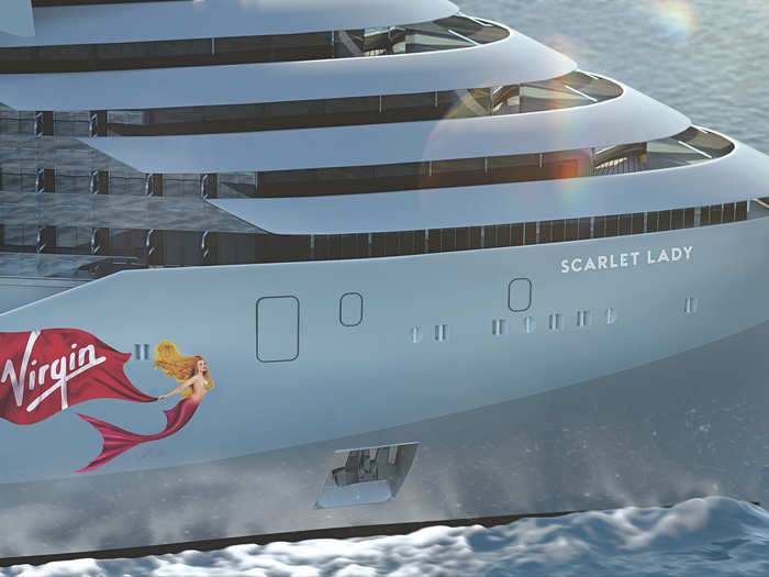 The Scarlet Lady is expected to set sail in 2020.