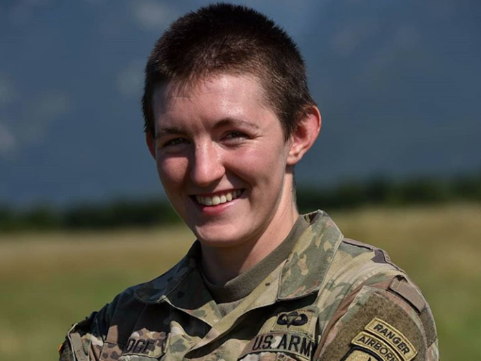 US Army Paratrooper 1st Lt. Anna Hodge becomes the first Ranger qualified female paratrooper in US history.