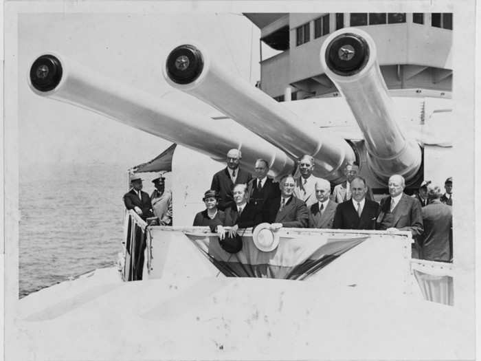 President Franklin Roosevelt would go aboard the Indianapolis several times before WWII, and even took the ship on a "Good Neighbor" cruise to South America in 1936.