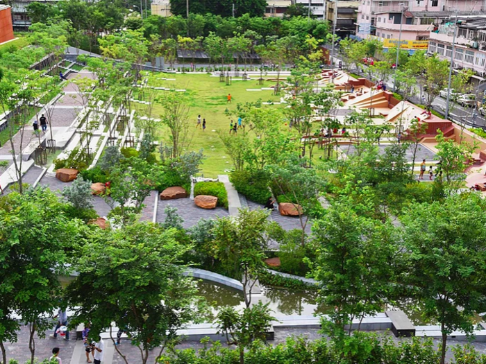 Other sections of the park include an herb garden, trails, and a recreation area.