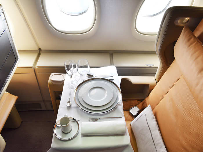 So sit back in your extra-wide seat and enjoy a hot meal.