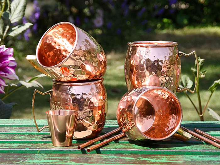 A set of cooper mugs that make drinks much more fun