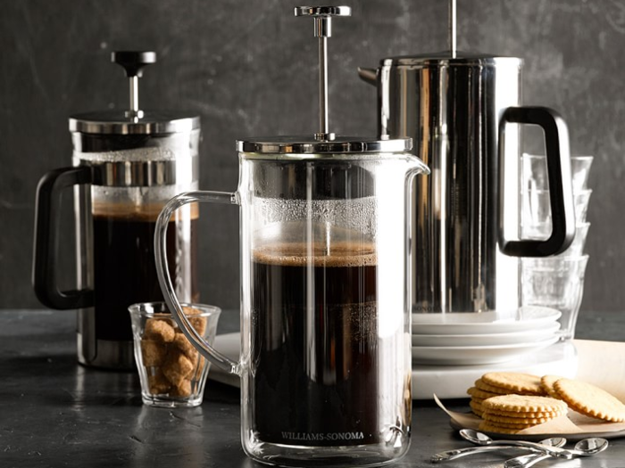 A sleek coffee maker