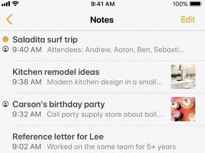 BEST FOR JOTTING DOWN THOUGHTS ON THE GO: Apple Notes