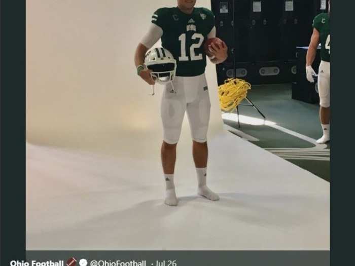 OHIO — Small, but significant, change for Ohio as they have moved the shoulder stripes from the top of the shoulders to the sides.