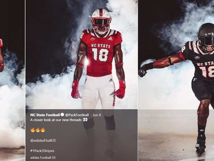 NC STATE — New uniforms for NC State. It is not clear in these photos, but Tuffy, the school