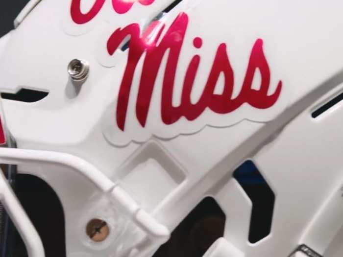 MISSISSIPPI — Ole Miss now has a white helmet that will be worn with an all-white uniform against Texas Tech.