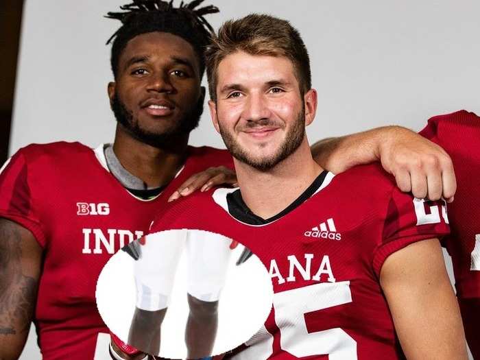 INDIANA — The Hoosiers have added sublimated candy stripes to their sleeves and the end of their pants.