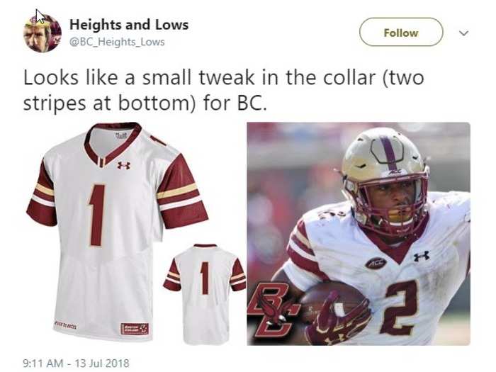 BOSTON COLLEGE — A small tweak for BC that most people probably wouldn